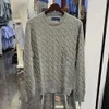 Pulls pour hommes à manches longues haut tendance automne printemps vêtements lettre broderie pull pull manteau pull en cachemire fin pull à col rond épaissir noël