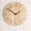 Números de madeira 3D relógio de parede moderno design moderno cozinha digital relógio de parede sala de estar Reloj de pared decoração para casa DL60WC H1230