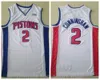 Nouveau choix de repêchage 2 Cade Cunningham Jersey Basketball 33 Grant Hill 11 Isiah Thomas 40 Bill Laimbeer 10 Dennis Rodman Bleu Blanc Gris Vintage Uniform Motor Men Stitched