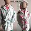 Dzieci Bath Rates Flanel Winter Kids Sleepwear Szata Infant Pijamas Koszulka Koszula Koszulka Dla Chłopców Dziewczęta Piżamy 10-2 lata Dziecko Odzież 210901