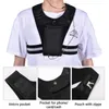 Jerseys de course unisexe léger élastique équitation ceinture d'avertissement réfléchissante bande vêtements gilets pack avec support de téléphone de poitrine pour le jogging cyclisme