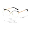 Oeil de chat rétro Anti lumière bleue ordinateur lunettes cadres pour femmes lunettes rondes myopie femme Prescription lunettes pour la lecture Y0831