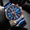 Top marque CURREN montre de sport hommes en acier inoxydable chronographe montre-bracelet mâle horloge Date affaires hommes montre Relogio Masculino 210517