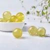 Sfera di cristallo citrino naturale Quarzo giallo Ornamenti artistici Decorazione del desktop di casa Pietra preziosa curativa minerale Regalo di pietra energetica Reiki