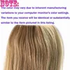 27P613 Blonde Mixed Brown Color Brazilian Human Clip-in Bangs Full Fringe Short Straight Hair Extension for women 6-8"