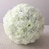 Guirnaldas de flores decorativas 12 "30 CM Bolas de besos de boda de lujo Bola de flor de rosa de cifrado artificial para decoraciones de festivales