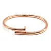 Unha Europeia e Americana Bracelete Aberto Rose Gold Alta Qualidade Casal Rose Gold Moda Bracelete Q0719