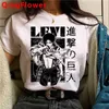 Anime Final Season Attack na Titan T Shirt Mężczyźni Kawaii Topy Tytan Atak T-shirt Shingeki No Kyojin Harajuku Tshirt Mężczyzna X0621