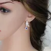 Pendientes de mariposa de moda, joyería, pendientes de diseño con dijes, novia, boda, poste de plata esterlina 925, amarillo, azul, AAA, circonita cúbica C1559124