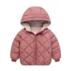 Garçons filles coton veste automne et hiver fermeture éclair enfants à capuche manteau enfant en bas âge garçons chaud coton rembourré vêtements TZ604 H0910