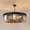 Post-modern Ceiling Crystal Ring Chandelier Living Room Villa Club High-end Hotel Luxury Circular Crystal Lamp