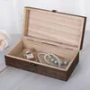 Storage Bottles & Jars 20pcs Large Wooden Box Log Color Pine Rectangular Flip Solid Wood Gift Handmade Craft Jewelry Case 20x10x6cm