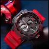 Mężczyźni Sport Zegarki Smael Marka Dual Display Watch Mężczyźni LED Cyfrowy Analogowy Elektroniczny Zegarek Kwarcowy 30 m Wodoodporny Mężczyzna Zegar G1022
