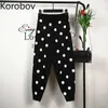 Korobov Sommer Frauen Casual Harem Hosen Koreanische Polka Dot Muster Frauen Hosen Taschen Vintage Mode Weibliche JoggerCX220310