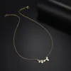 Collier en acier inoxydable pour femmes homme oiseau et fleur or et argent couleur pendentif collier bijoux de fiançailles