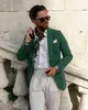 Groene Mens Jacket Tuxedo Hoge Kwaliteit Plus Size Bruiloft Blazer Tuxedos Prom Party Coat Formal Wear Slechts één stuk