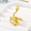 Anelli a grappolo Serpente per donna Uomo Acciaio inossidabile Gotico Anello da dito in oro Punk Estetico Gioielli vintage per feste Coppia regalo Bague F300L