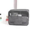 Borsa di stoccaggio semplice in tinta unita Scatola di trucco impermeabile portatile di grande capacità per viaggi di lavoro Lavare borse da toilette