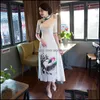 Vêtements ethniques Vêtements Shanghai Story Vietnam Aodai Chinois Traditionnel Chine Robe Qipao Long Cheongsam Moderne Drop Delivery 2021 Kvjql