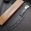 Couteau de chasse droit de survie 15500-1 de qualité supérieure, lames en satin S45VN, manche G10 complet, couteaux à lame fixe avec Kydex, 1 pièces