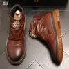 Herr stövlar handgjorda mode bekväma casual skor för mens arbete skor utomhus martin boot zapatos de hombre a5