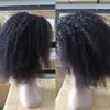 1B# Human Hair Lace Front Wig Afro Kinky Curly Wigs 13x4 8~20 Inches Perruques De Cheveux Humains RQY4344