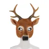 Halloween Easter Traje Festa Máscara Realista Animal Deer Máscaras Cosplay Masquerade Para Adultos Homens Mulheres Pu Masque HN16035