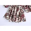 Summer Women Paisley Printed Dress Half Sleeve V-Neck Short Chic Lady Vintage Casual Clothes 210517