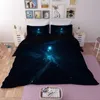 Conjuntos de ropa de cama Juego de estampado de galaxia 3D Fundas nórdicas Fundas de almohada Edredón de una pieza Ropa de cama Ropa de cama