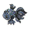 Pins, Brooches Fashion Vintage Cute Blue Crystal Fish On Clothes Pin Animal Shinny Goldfish Brooch For Women