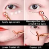 2 Pcs Set Eye Cream Applicator Face Massager Stick Tool Metal Under Eye Roller for Facial Massage for Reducing Puffiness Wrinkle