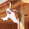 Halloween Decoration Props Creative Smiling White Ghost 3D Windsock Scary Party Holiday Accessories Haunted House Decorations Garden Gate Fence Ornaments