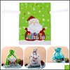 クリスマスお祝いホームガーデンリスマス装飾5ピース/ロットギフトバッグキャンディーウェディングパーティークッキー小学校プレゼントベーキングパッケージサプライ