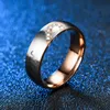 gold stainless steel wedding ring Women's Jewelry Wholesale Party Gifts Two-color heart