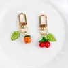 Acrylic Cherry Key Chains Lovely Cartoon Cute Lovely Bag Earphone Case Phone Pendant Keychains Birthday Party Gift Charm Keyring