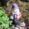 Fairycome un conjunto de 7 unids Jardín de hadas Tiny Gnomes Mini Elfos de Fairy Elfes Pixie Miniatura Jardín Resina Figura Figura Figura Estatua Adornos 210727