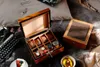 2021 Monogram Classic Luxury Watch Boxes 22.5 * 20 * 9.5cm / 22.6 * 26 * 9.5cm Stor utrymme Present Träfodral Klockor Box Super Quality
