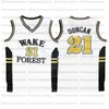 Özel Wake Forest Demon Deacons Koleji Basketbol Formaları 0 Brandon Childress 30 Olivier Sarr 13 Andrien Beyaz 23 Chaundee