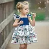 Meisjesjurk Kinderkleding Zomermerk Baby met sjerpen Robe Fille Character Prinses Jurken Kinderen vestido kleding 0353