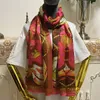 Women's silk scarf scarves classic design good quality 100%silk material pint pattern big size 180cm - 65cm
