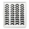 40 par/set 3D False Eyelashes Full Strip Faux Mink Eyelash Wholesale Cresuable Fake Eye Lashes Thick Cross Lash Extension Makeup Tools