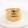 1 pçs ou 4 pçs 18 k Amarelo Fino Ouro Sólido GF Pulseira Mulheres Oriente Médio Árabe Africano Casamento Pulseira Amor Pulseira Ajustável Jóias Presentes