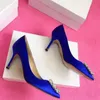 2021 Party Wedding Shoes Bride Women Ladies Sandals Fashion Sexy Dress Shoes Pointed Toe High Heels Leather Glitter Pumps
