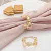 Napkin Rings 1/6pcs Letters Kitchen Party Towel Holder Alloy Metal Buckle Wedding Dinner Table Decoration Accessories