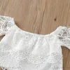 Ensembles de vêtements pour enfants, tenues pour filles, vêtements pour bébés, costumes d'été pour enfants, hauts en dentelle, pantalons en Denim, 2 pièces, B7597