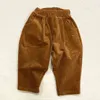 Spring Kids Baby Boys Girls Fine Corduroy Loose Pants Children's Clothing Casual Pant Children 210429