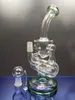 Triangle Glass Bong Recycler Heady Oil Rigs unika dab riggar Vattenrör Bägare rökrör 14,4 mm Joint Zeusartshop