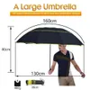 130cm énorme grand parapluie hommes pluie femmes 3 pliant fort coupe-vent mâle femelle parasol de haute qualité en plein air grand parapluie 210925