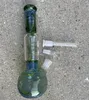 26CM 11 tums glasbongar Grön vintage blandad färg vattenpipa vridet filterrör Oljeriggar Bubbler Vattenpipa Bong 14mm skål