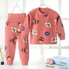 Infant Newborn Underwear Sets Autumn Cotton Long Sleeve 2pcs Outfits Clothes Set Baby Girl Boy High Waist Protect Belly Pants G1023